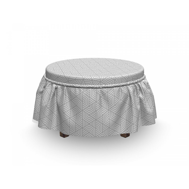Housse pour repose-pieds en treillis simpliste