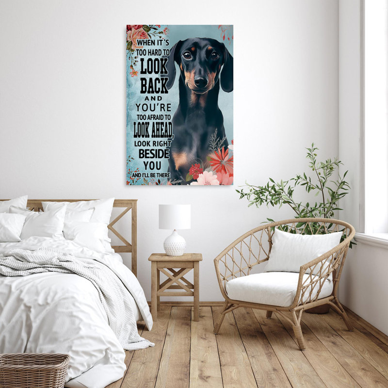 «Carlet Dachshund And Ill Be There», impression sur toile, H 20 po x l 16 po x P 1,25 po