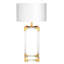 Jacques Column Table Lamp - Clear/Brass