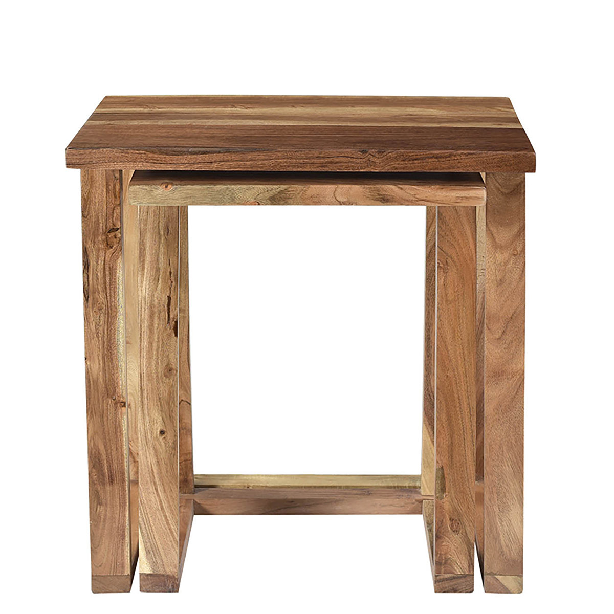 Solaris Solid Wood Nesting End Table