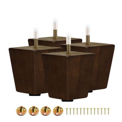 Abbye 4 Square Walnut Wood Legs