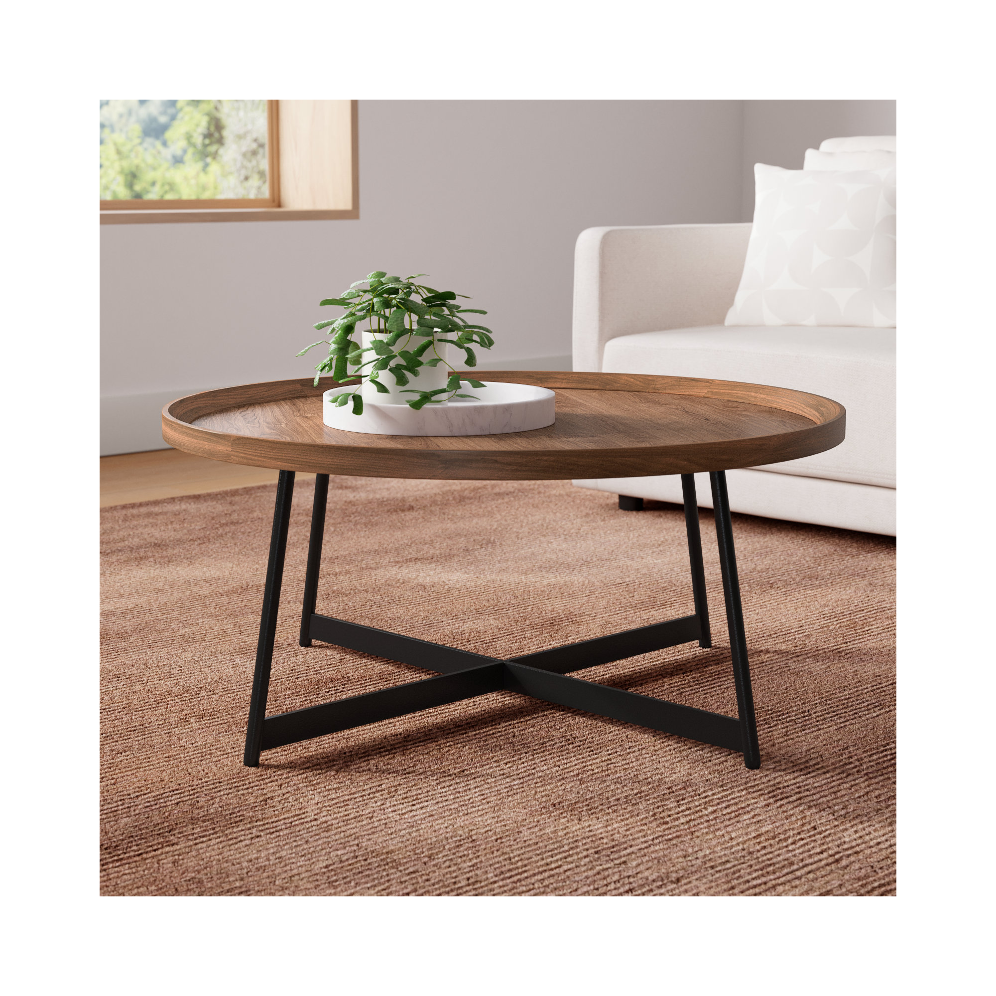 Xavier Coffee Table, American Walnut