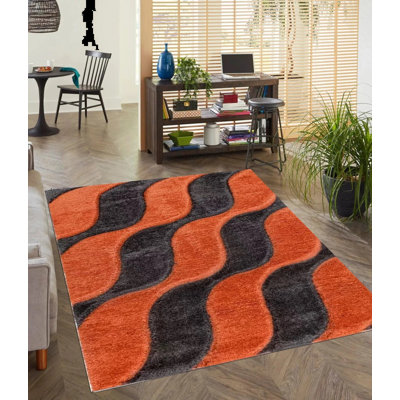 Geometric Shag Area Rug