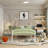 Metal Twin Bed Frame With Basketball Shaped Headboard-1414715042