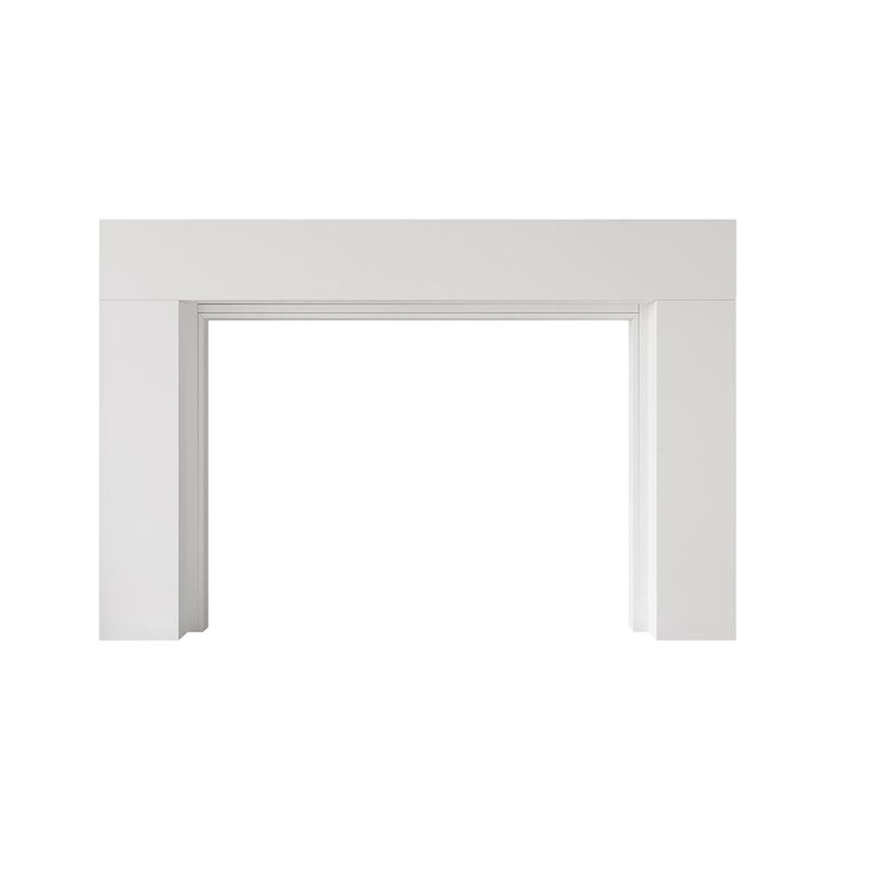 Pourtour de manteau de cheminée en bois Sabine, L 72 po, Blanc