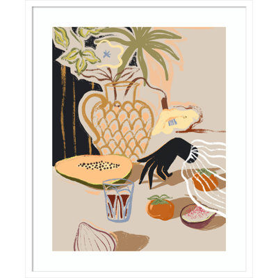 Fruitful Spread by Arty Guava Wood Framed Wall Art Print