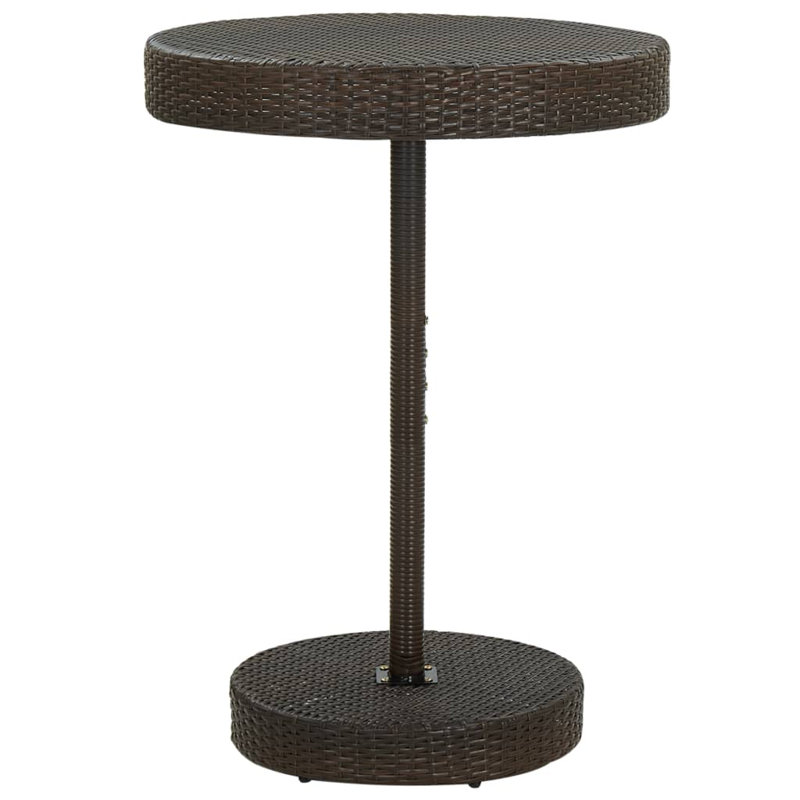 Adhurim Round Steel Outdoor Bar Table, 106cm H x 75.5cm W x 75.5cm D, Brown