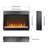 23 Inch Electric Fireplace Insert, Ultra Thin Heater With Crystal  & Realistic Flame, Remote Control With Timer, Overheating Protection,With Sidelight
