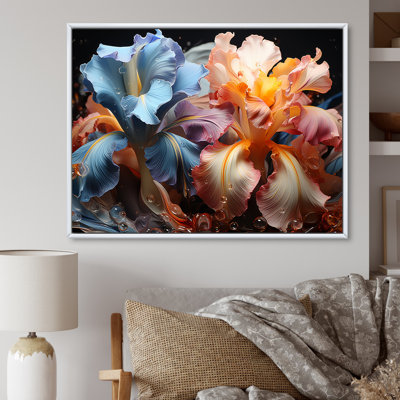 «Irises Burst With Fierce Brushwork Dreamscape I», reproduction sur toile