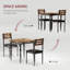 3-Piece Dining Table Set for 2 with Cushioned Chairs, Space-Saving Kitchen Set with Spiral Legs-1517740933-1517740938