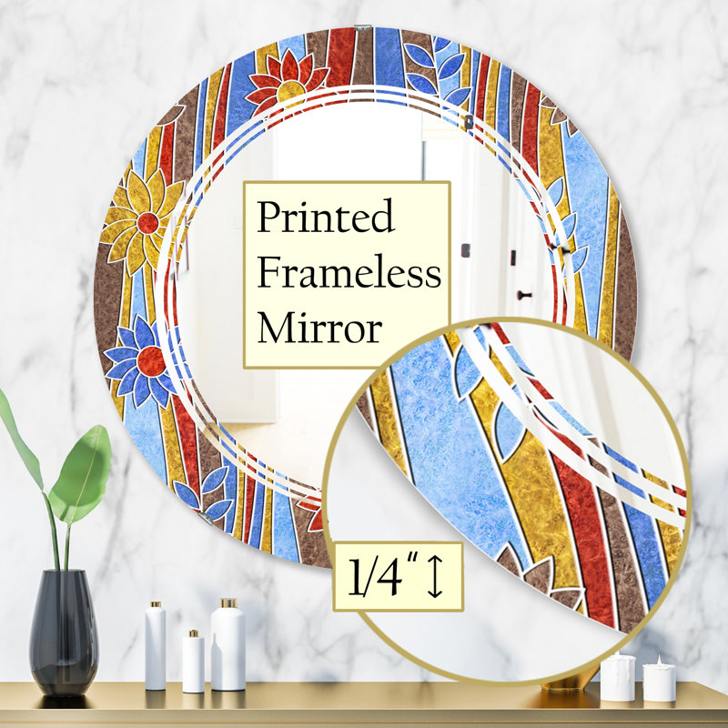 Miroir mural triple c floral iii maison americana, H 31,5 po x l po