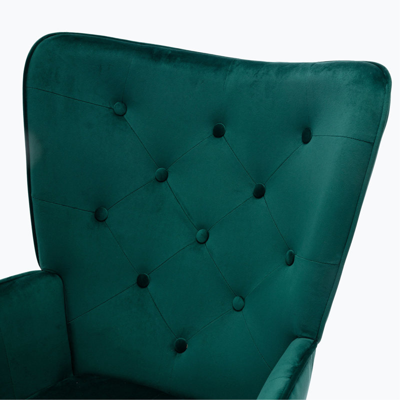 Velvet Wingback Chair