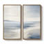 Horizon côtier bleu-gris doux – Ensemble de 2 impressions d'art encadrées sur toile 60"x20"x2, 60"x30"x2-134803931-134803936