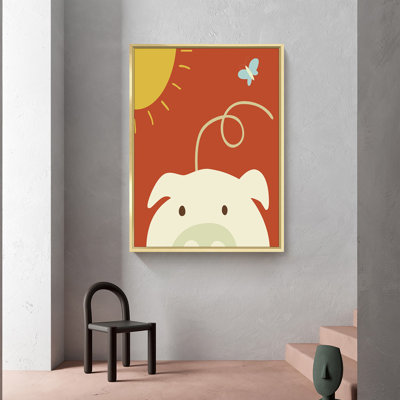 Framed Graphic Art on Canvas by Unknown