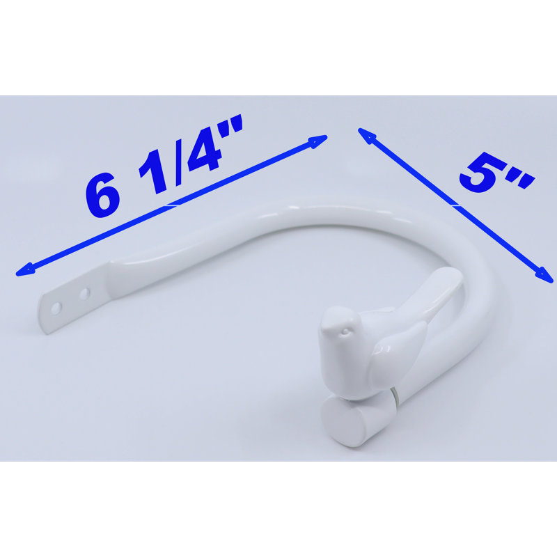 Ensemble de 2 retenues de rideau de fenêtre décoratives pour rideaux Winston Porter, blanc brillant, Blanc lustré