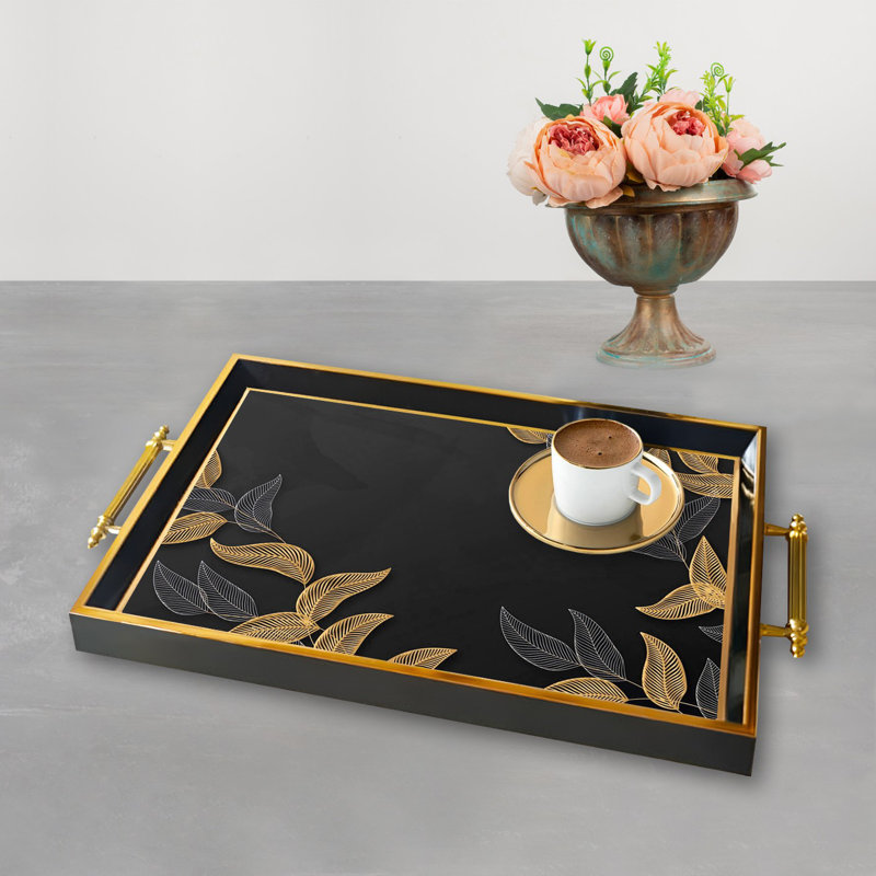Elegant Glass Tray, 19.7 x 11.4 x 1.4 inches | 100% Durable Glass Construction | Easy to Clean with Damp Cloth | Ideal for Serving, Decorative Display, and Organizing | Stylish Addition to Home Décor