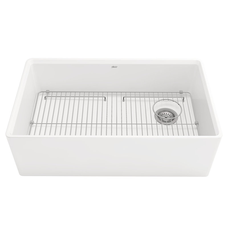 Avery 35.75'' L Farmhouse / Apron Single Bowl Fireclay Kitchen Sink