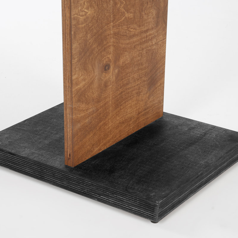 MT Displays 58.07'' H Pamplet Rack, Dark Wood/Black