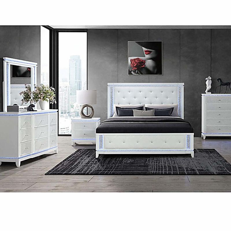Table de chevet blanche ADALID