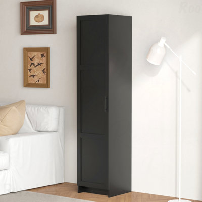 70.87" Tall Narrow Storage Cabinet With 3 Adjustable Shelves, Single Door Space-Saving Corner Cupboard For Living Room Kitchen Laundry Bedroom