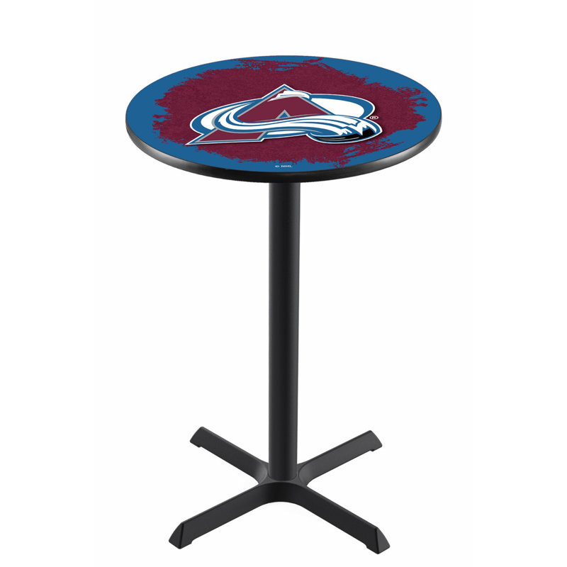 NHL Pub Table, Colorado Avalanche, 36" H x 30" L x 30" W