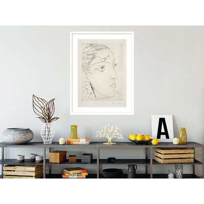 Portrait de Dora Maar dans un chignon par Pablo Picasso, impression giclée encadrée