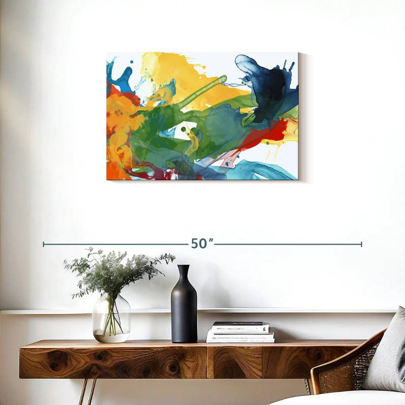 Primaire abstrait I, H 20 po x l 30 po