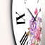 Bouquet de fleurs roses et mauves I - Horloge murale de ferme-60329337