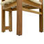 Chaises longues 2 pièces en bois d'acacia avec rotin tissé
