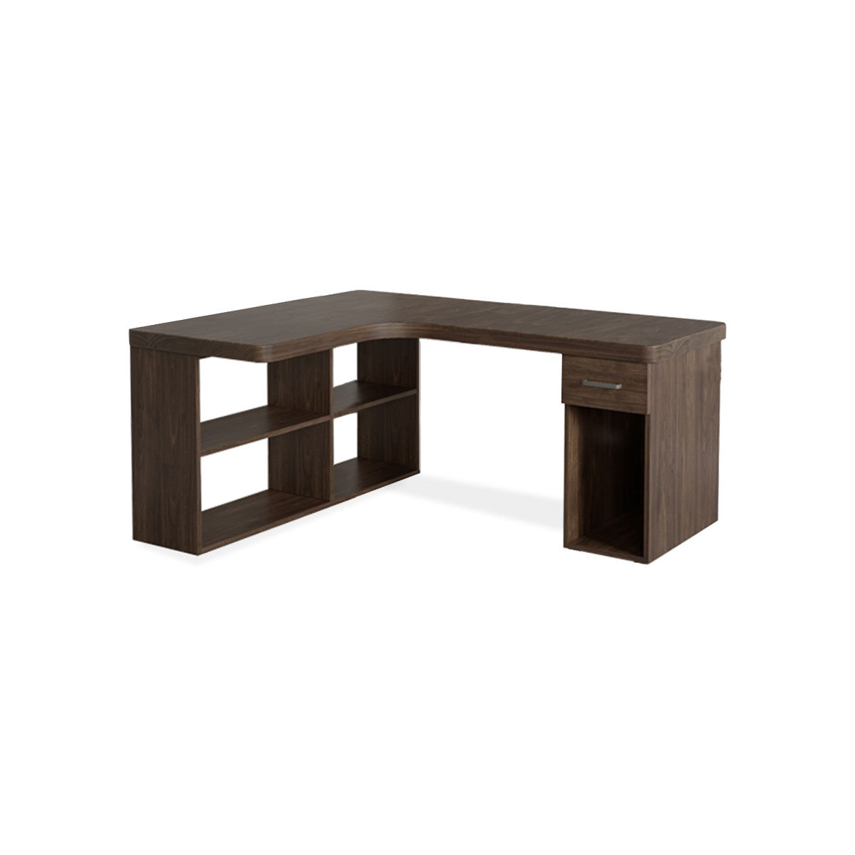 ABPEXI Nut-brown L-Shaped Solid Wood desks | Wayfair