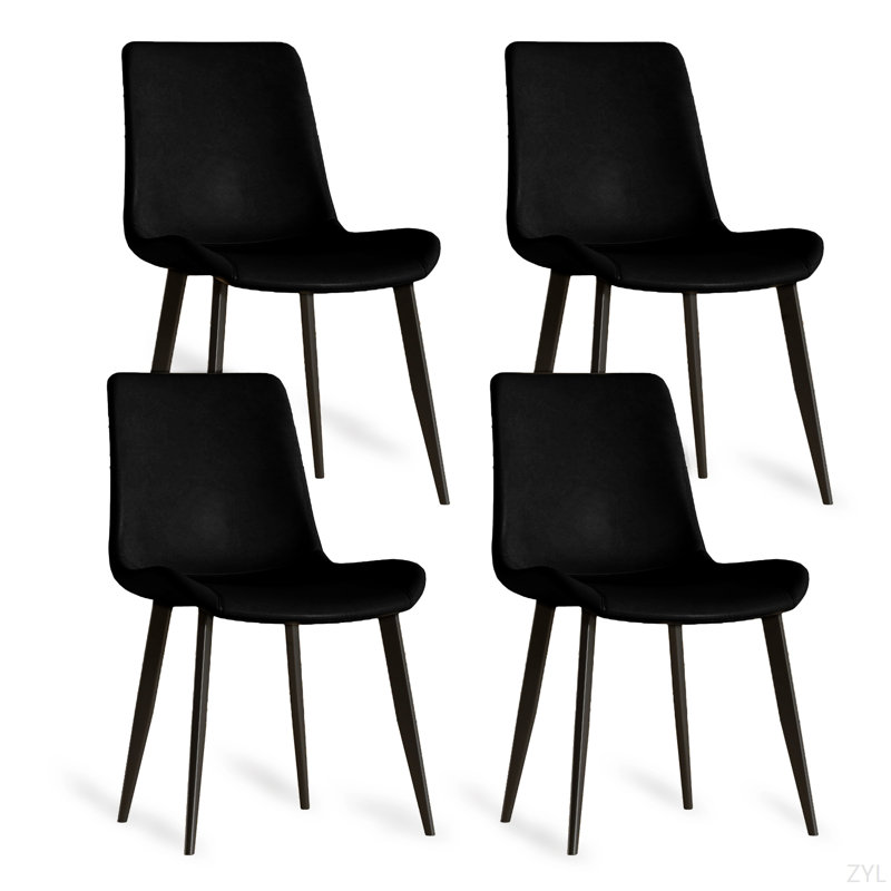 Chaises de salle à manger, chaises de maison de conception moderne, chaises de salle à manger en métal et cuir PU pour la salle à manger de cuisine