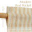 Linen Striped Kitchen Curtains Rod Pocket Tier Curtains-108938900-108938902