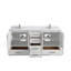 Meuble-lavabo double 72 po avec plateau en quartz Charlotte