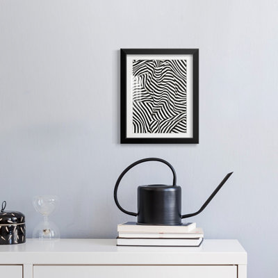 Noir blanc audacieux et lumineux I - impression encadrée