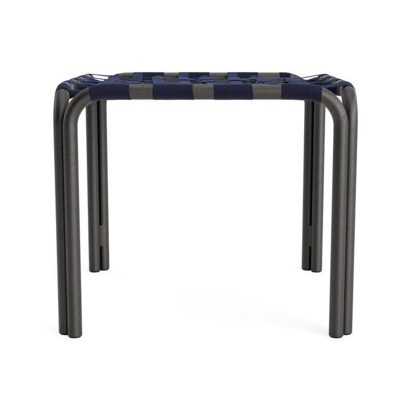 Kantan Outdoor Square Side Table, Textured Pewter, Marine