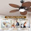 Ventilateur de plafond 5 pales 44/52 po Palm Tropical-846814609-846814620
