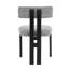 Chaises de salle à manger modernes et rembourrées (2), noir et blanc - Rembourrage en mousse pour un siège (2) Pieds en métal