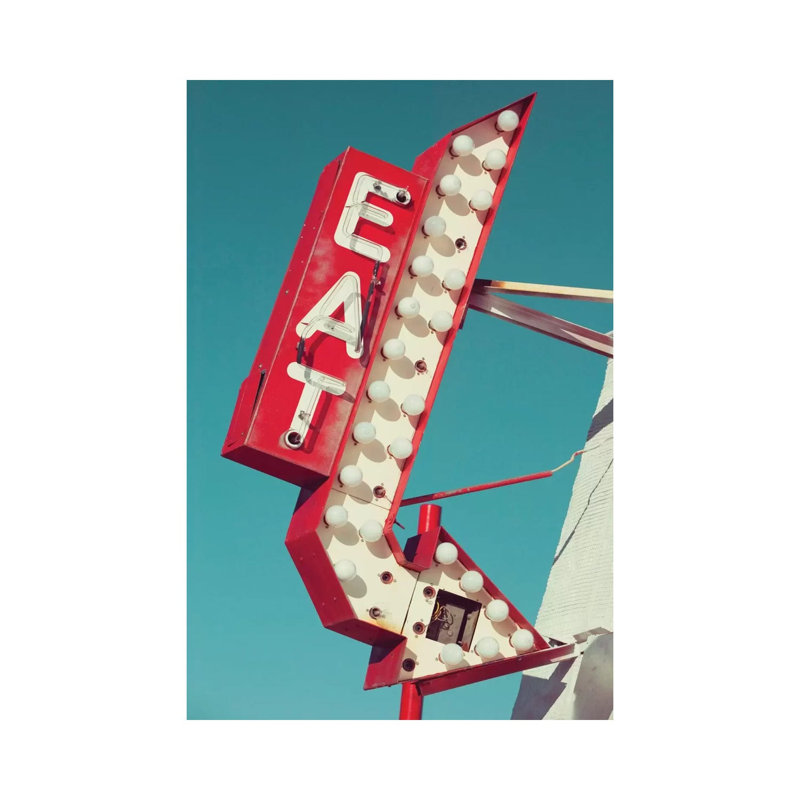 Retro Eat Sign by Danita Delimont - Wrapped Canvas Print, 30.48 cm H x 45.72 cm W