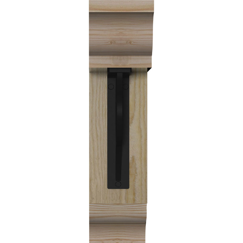 Support à fer simple Austin 4 "traditionnel, H 16 po x P 13 1/2 po, Sapin Douglas (l 4 po x P 4 po)