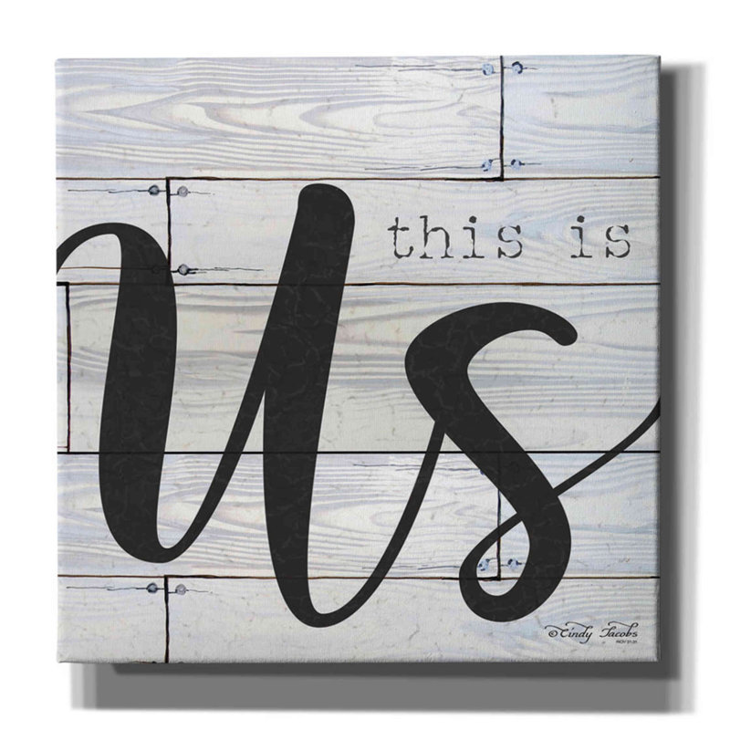 «This is Us» par Cindy Jacobs, art mural sur toile, H 18 po x l 18 po x P 0,75 po