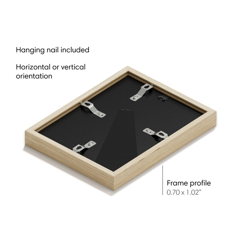Natural Oak 6x8 Picture Frame with Real Glass