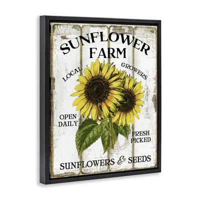 Art mural encadré sur toile flottante, tournesol antique par Creatif Belle