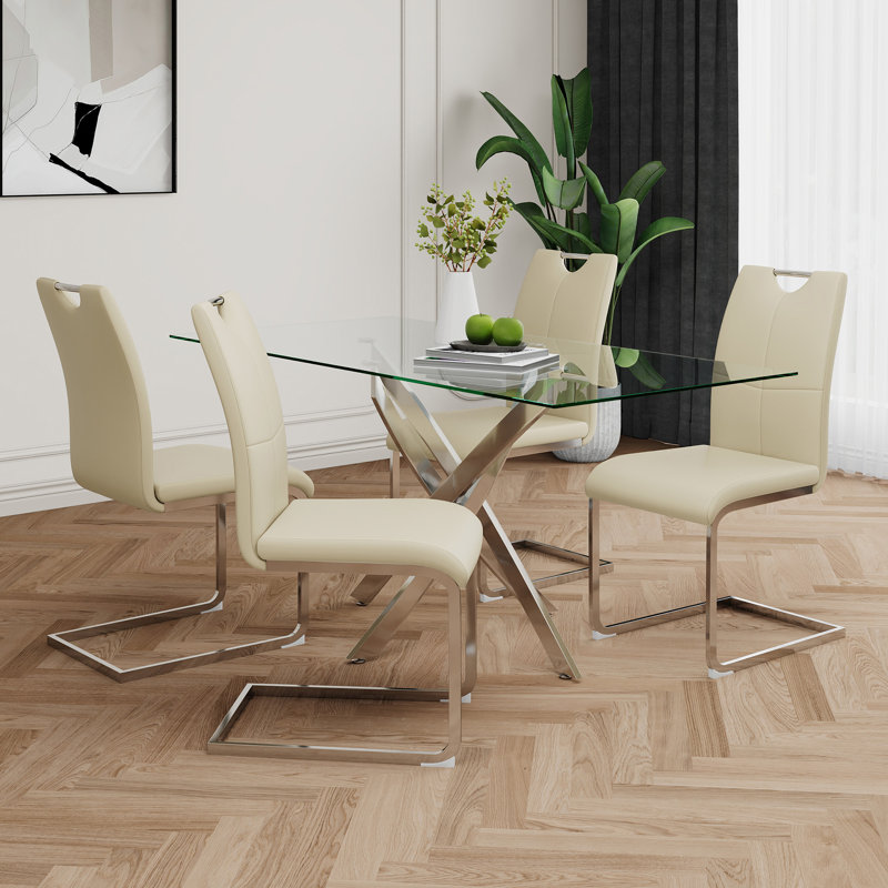 Table en verre de style moderne