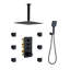 Système de douche thermostatique à 3 fonctions 12 po avec pomme de douche carrée-119149789