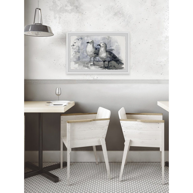 Bird Buddies - Single Picture Frame Painting, 38 cm H x 45 cm W