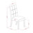 3 Piece Dining Table Set Includes A Dinner Kitchen Table and 2 Platinum Gray Polyester Fabric Upholstered Chairs with Stylish Back- Linen White Finish-761101320-761101321