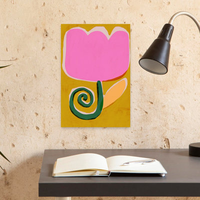 Funky Tulip Abstract Bold Colorful Flower Nature Wall Art