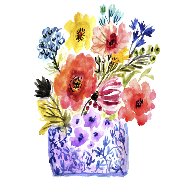 Gregale Sweet Arrangement II par Karen Fields, H 36 po x l 24 po
