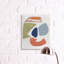 Collage de formes abstraites, vert, orange et bleu par un artiste inconnu - impression-12504878-12504879