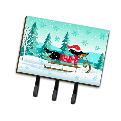 Metal Wall Organizer with Key Hooks